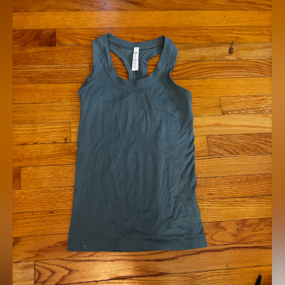 Athleta Green Racerback Tank Top Soft Stretchy Fabric